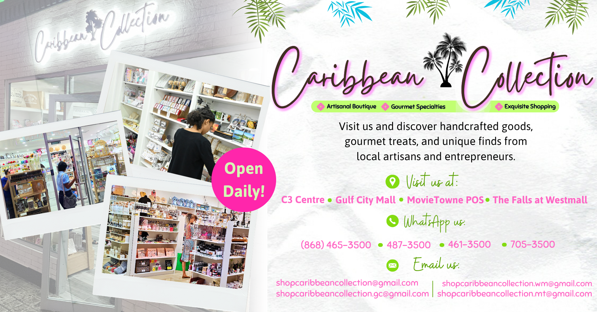 Caribbean Collection Website Banner